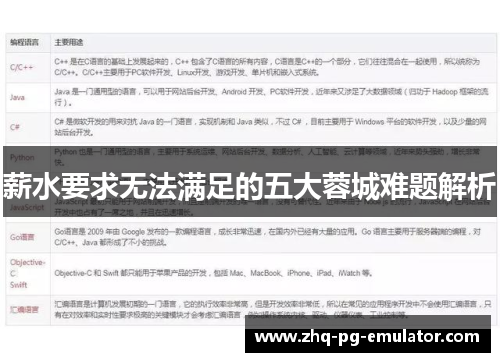 薪水要求无法满足的五大蓉城难题解析 薪水要求无法满足的五大蓉城难题解析